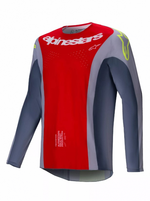 Tricou atv cross Alpinestars Techstar Melt, culoare rosu galben gri, marime 2XL