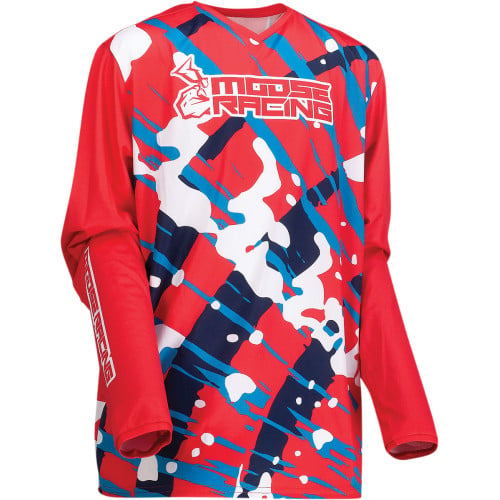 Tricou atv cross copii MooseRacing, culoare rosu, marime YL