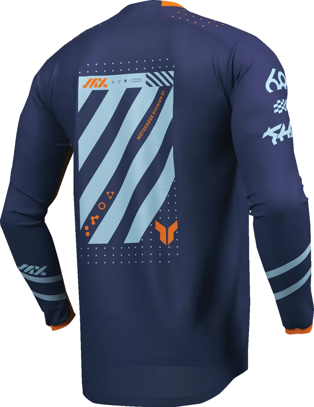 Tricou atv/cross copii Thor Launchmode Futura, culoare bleumarin/portocaliu, marime 2YXS [4]