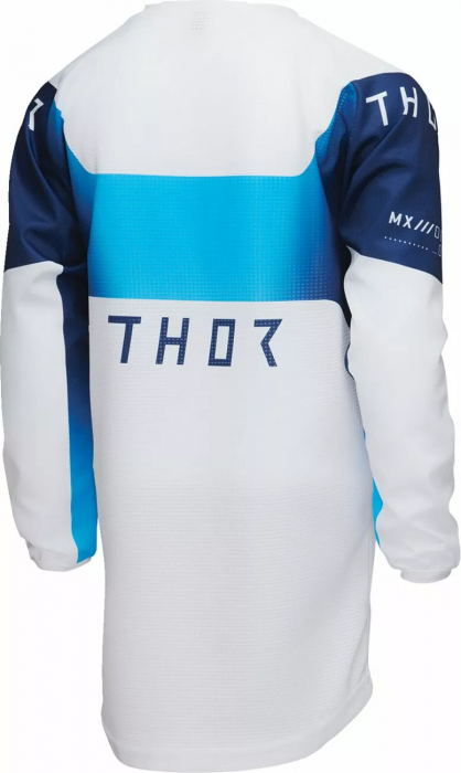 Tricou atv/cross copii Thor LaunchMode Storm, culoare alb/albastru, marime YM [3]