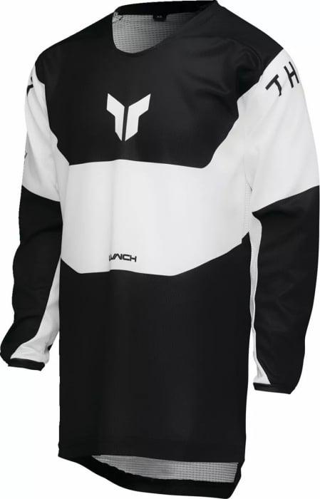 Tricou atv cross copii Thor LaunchMode Storm, culoare negru alb, marime 2XS