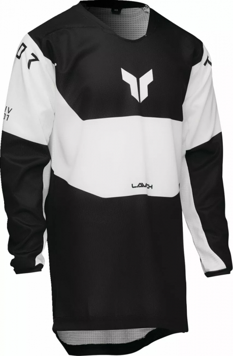 Tricou atv/cross copii Thor LaunchMode Storm, culoare negru/alb, marime YXL [2]