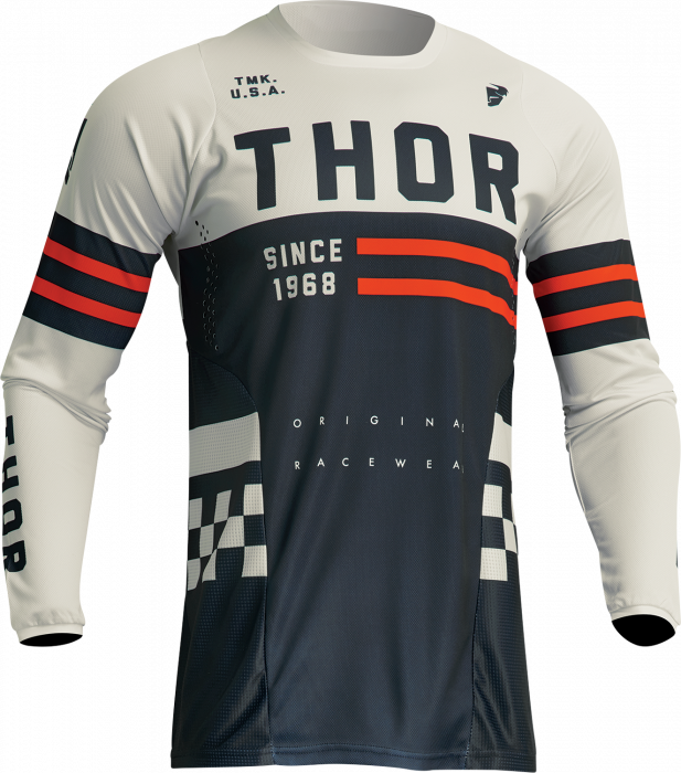 Tricou atv cross copii Thor Pulse Combat, culoare bleumarin alb, marime S