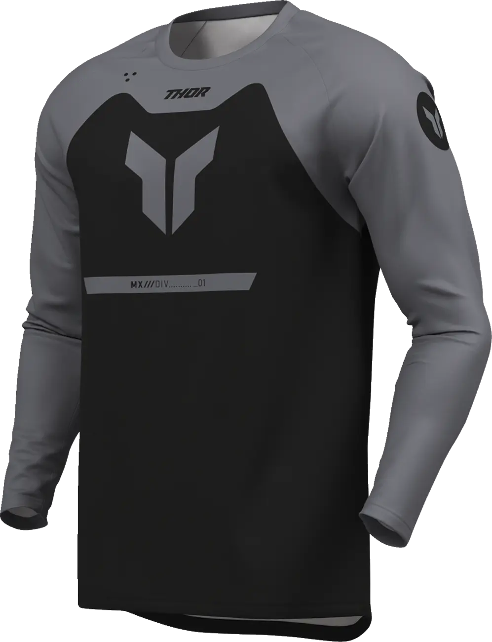 Tricou atv cross copii Thor Ridemode Menace, culoare negru gri, marime YL