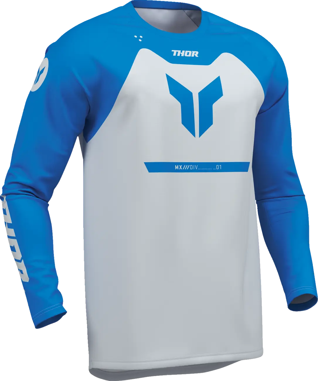 Tricou atv/cross copii Thor Ridemode Menace, culoare gri/albastru, marime 2YXS [3]