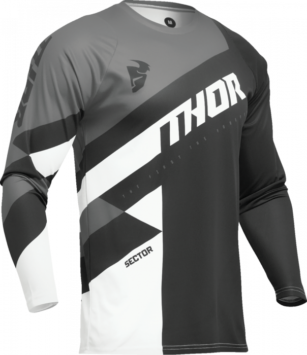 Tricou atv cross copii Thor Sector Checker, culoare negru gri, marime M