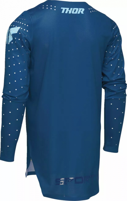 Tricou atv/cross copii Thor SportMode Brave, culoare albastru/galben, marime YM [4]