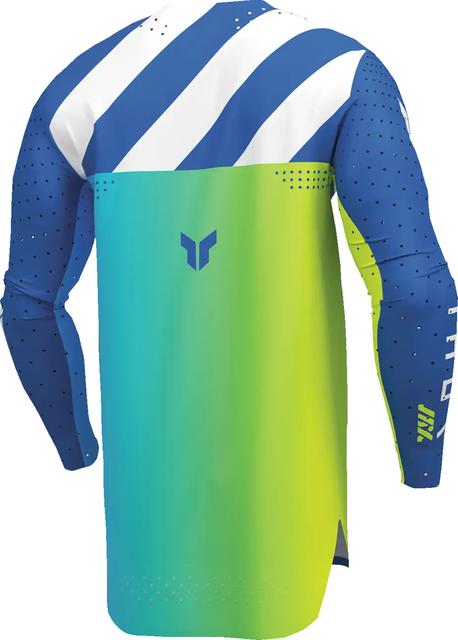 Tricou atv/cross copii Thor Sportmode Synth, culoare albastru/verde, marime YM [4]