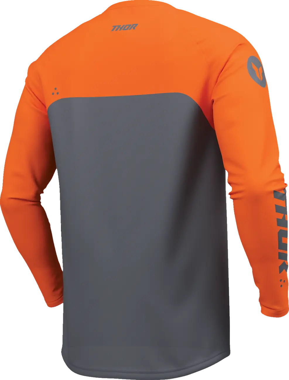 Tricou atv/cross Thor Ridemode Menace, culoare gri/portocaliu, marime 2XL [4]