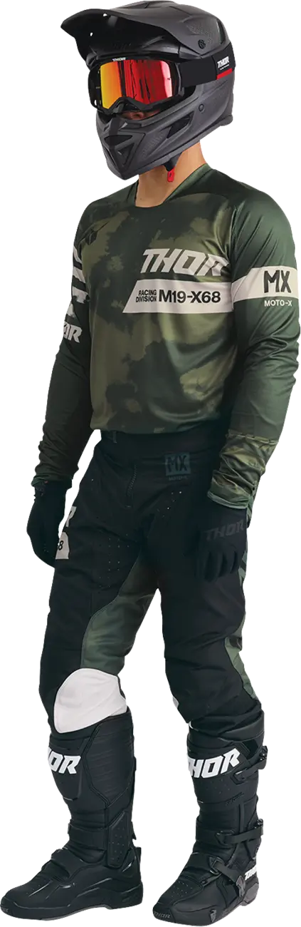 Tricou atv/cross Thor Launchmode Bleach, culoare verde army, marime M [5]