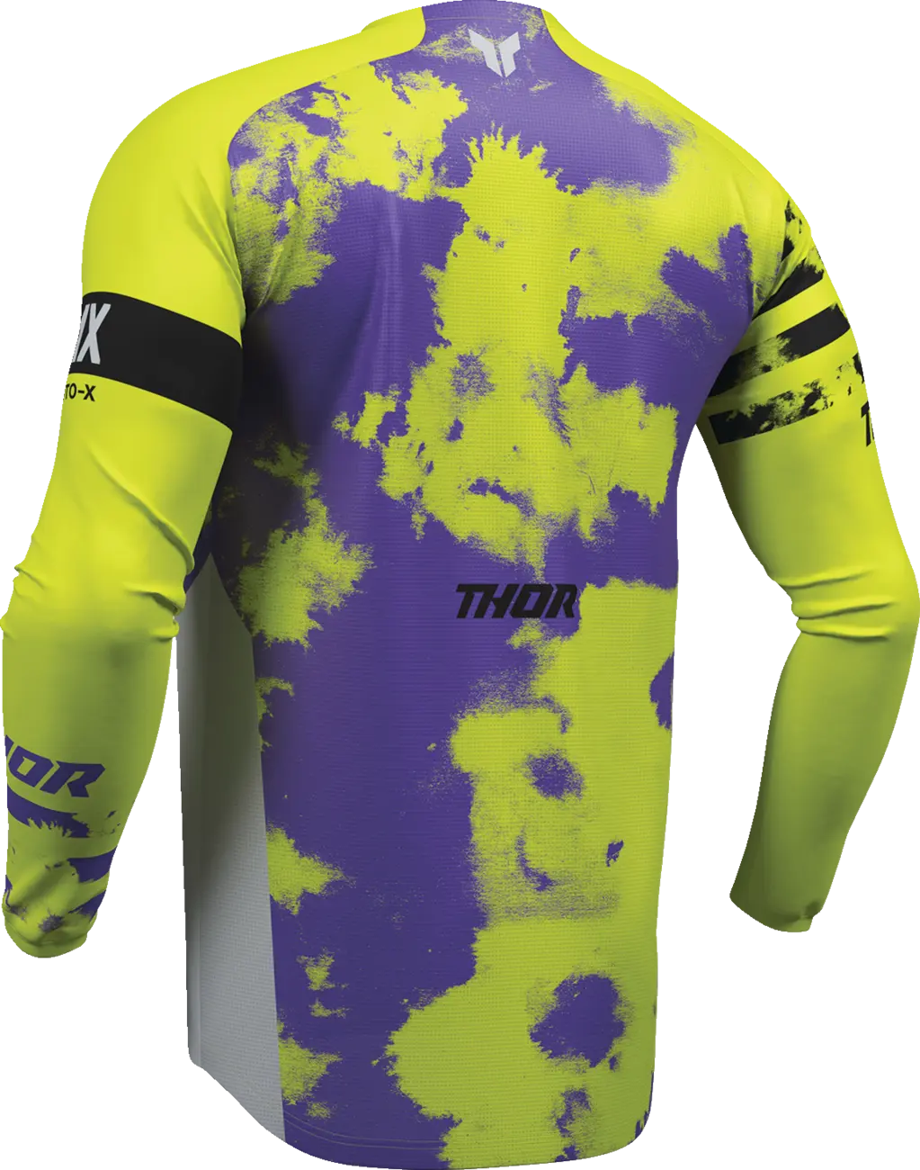Tricou atv/cross Thor Launchmode Bleach, culoare galben fluo/mov, marime XL [2]