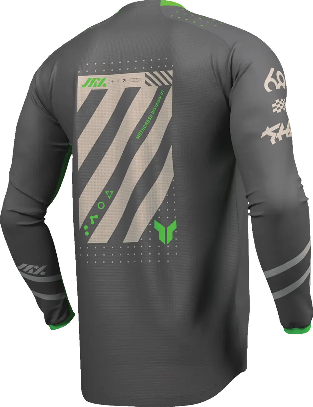 Tricou atv/cross Thor Launchmode Futura, culoare gri/verde, marime M [4]