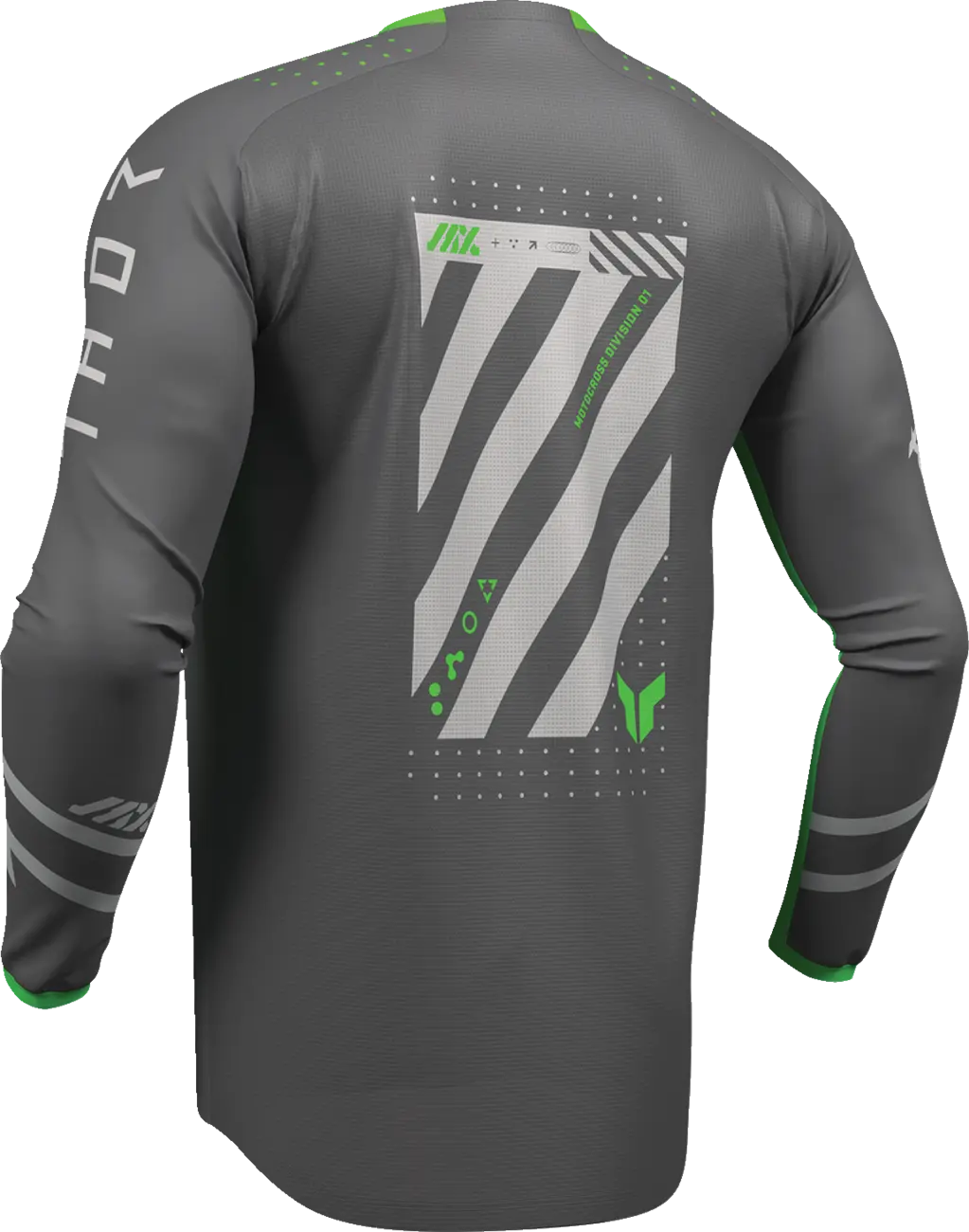 Tricou atv/cross Thor Launchmode Futura, culoare gri/verde, marime L [2]