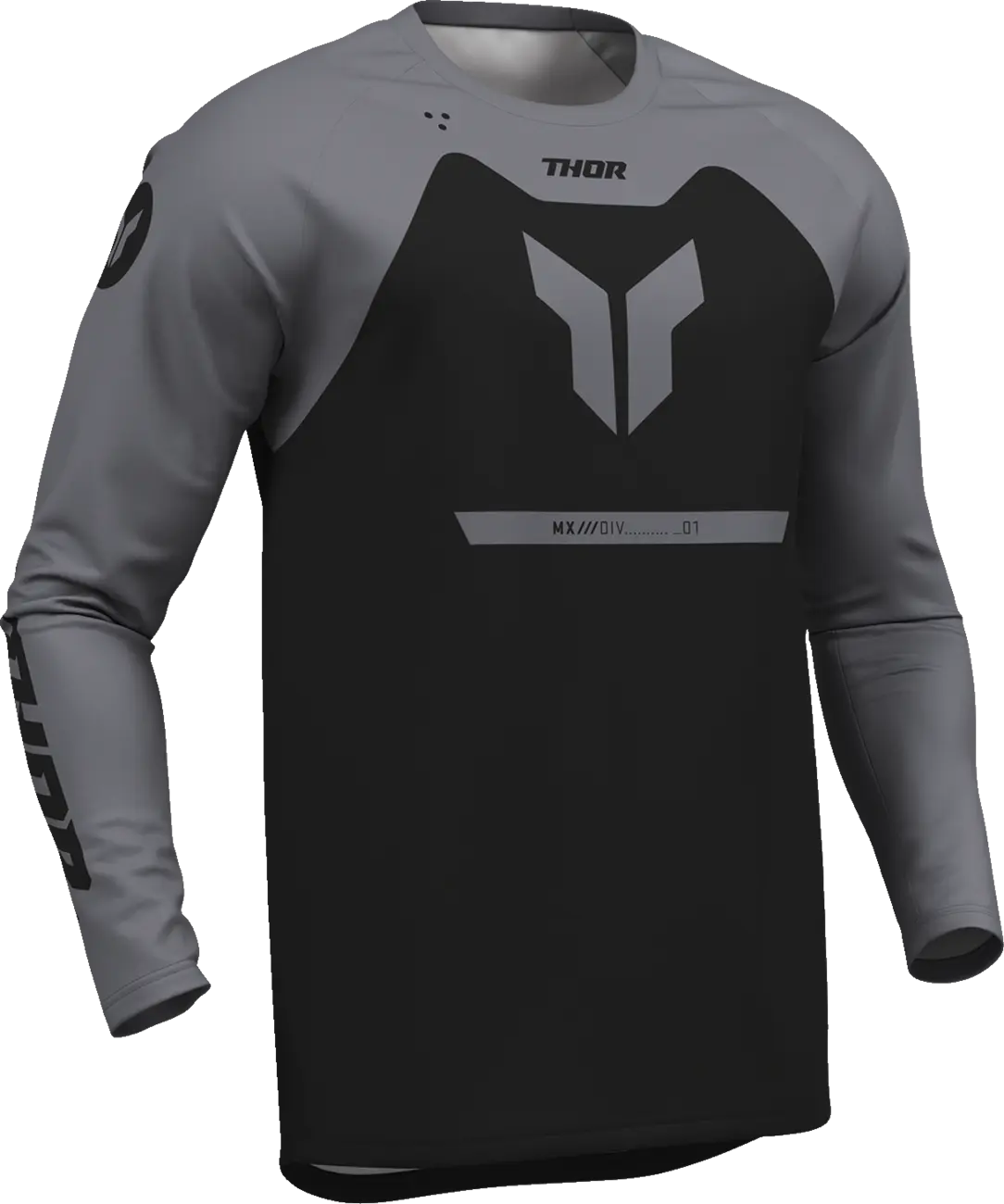 Tricou atv/cross Thor Ridemode Menace, culoare negru/gri, marime M [4]