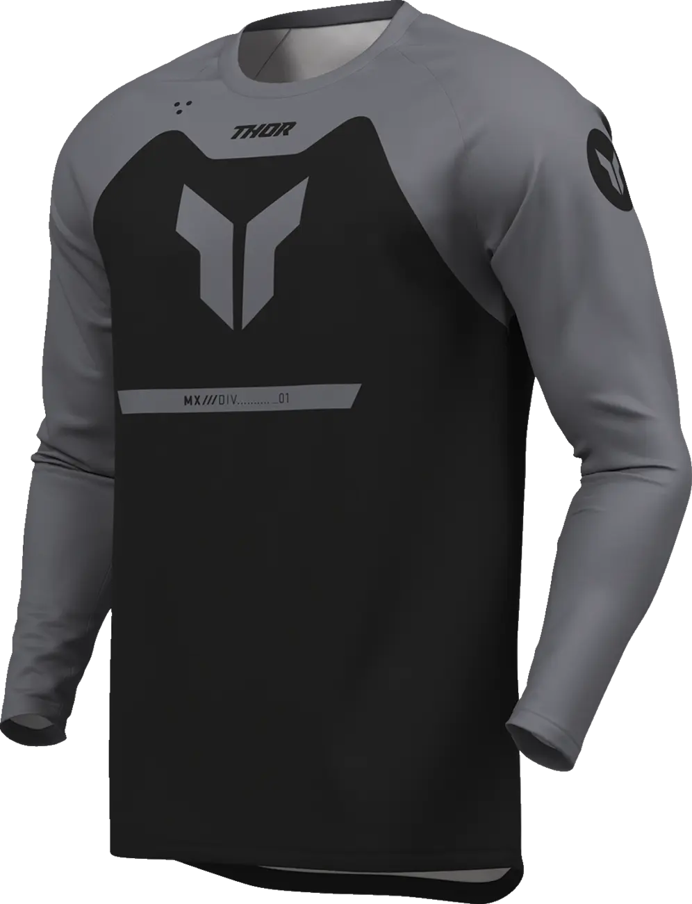 Tricou atv cross Thor Ridemode Menace, culoare negru gri, marime 4XL