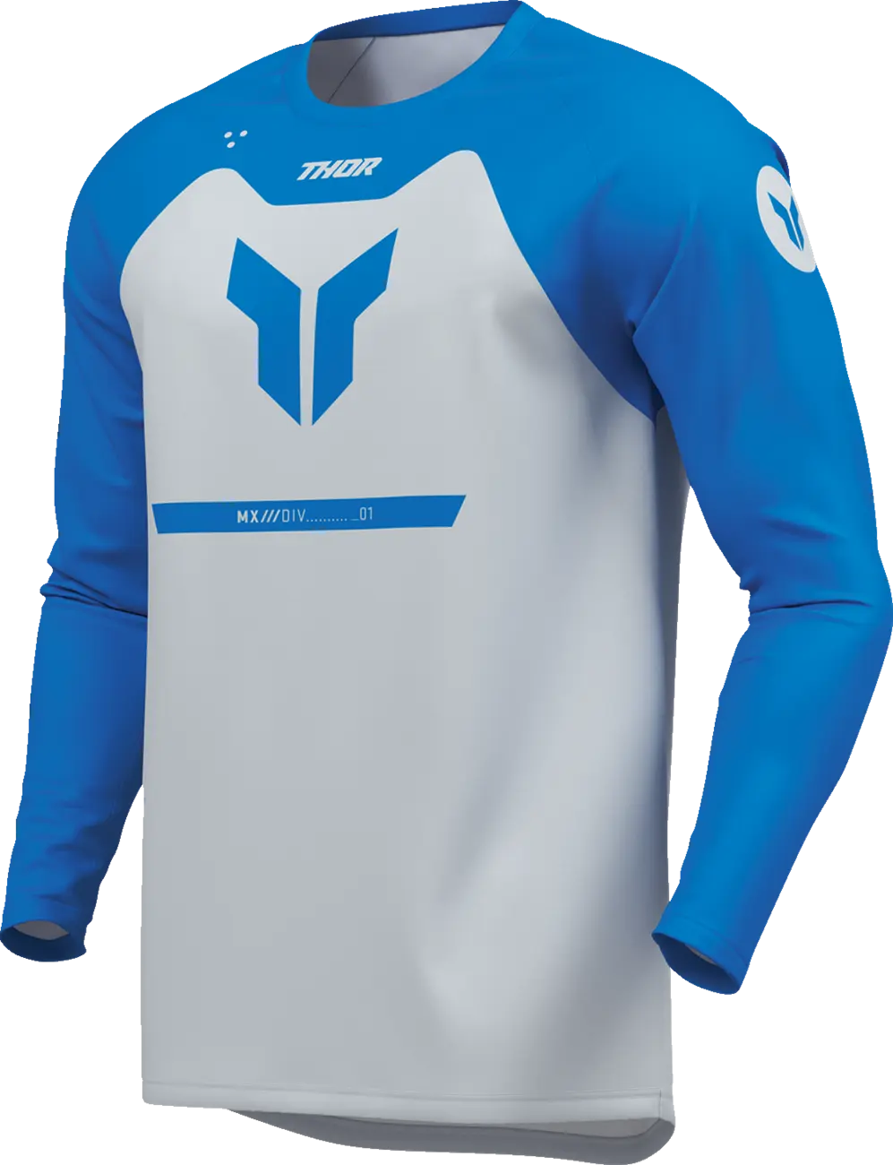 Tricou atv cross Thor Ridemode Menace, culoare gri albastru, marime M