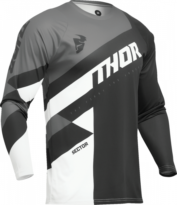 Tricou atv cross Thor Sector Checker, culoare negru gri, marime M