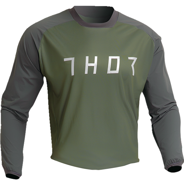 Tricou atv cross Thor Terrain, culoare verde gri, marime L