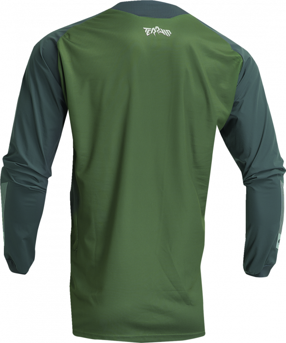 Tricou atv/cross Thor Terrain, culoare verde/gri, marime S [2]