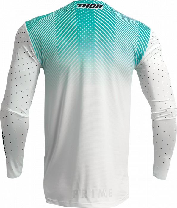 Tricou motocross/enduro Thor Prime Tech, culoare alb/turcoaz, marime XL [2]