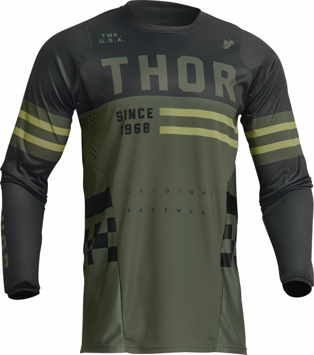 Tricou motocross enduro Thor Pulse Combat, culoare army negru, marime S