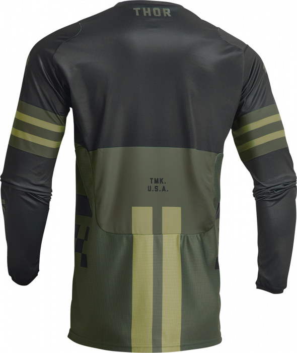 Tricou motocross/enduro Thor Pulse Combat, culoare army/negru, marime S [2]