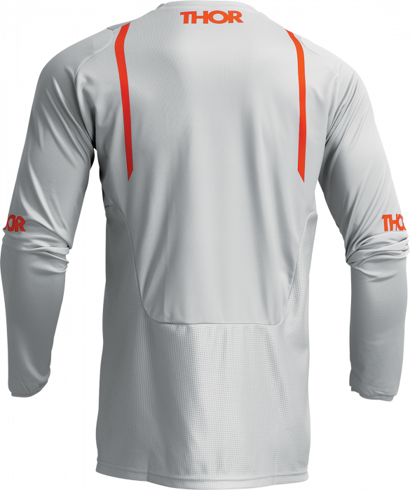 Tricou motocross/enduro Thor Pulse Mono, culoare gri/portocaliu, marime XL [2]