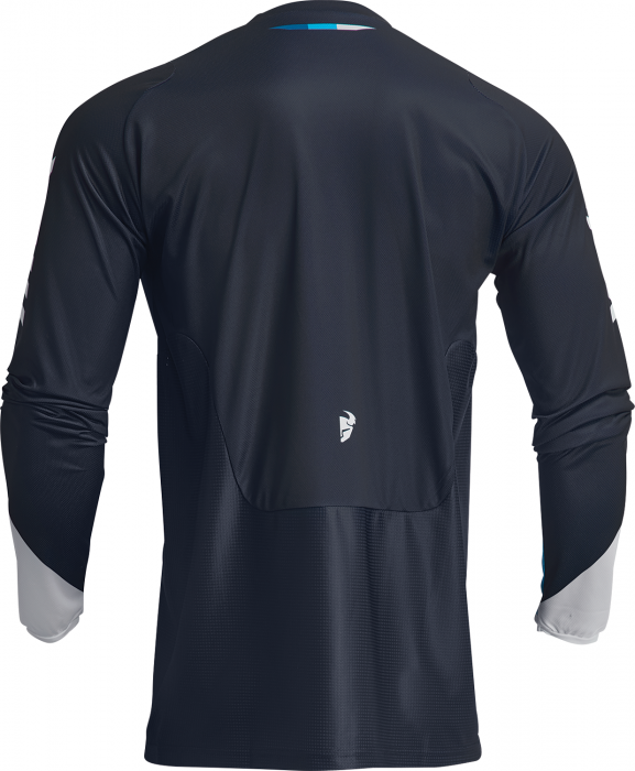 Tricou motocross/enduro Thor Pulse Tactic, culoare belumarin/alb, marime 3XL [2]