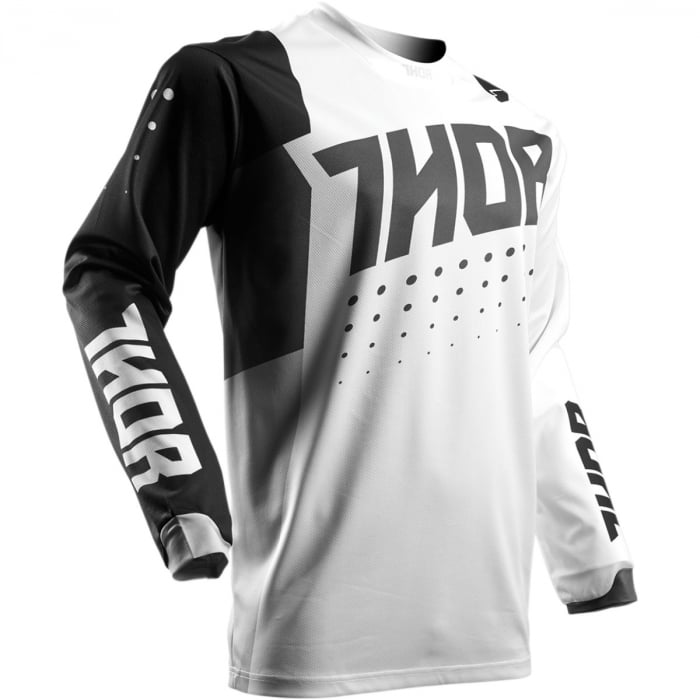 Tricou motocross Thor S7 Plus AKV alb negru, M