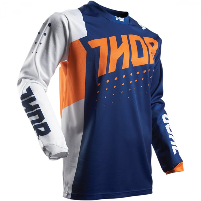 Tricou motocross Thor  S7 Plus AKV portocaliu albastru, L