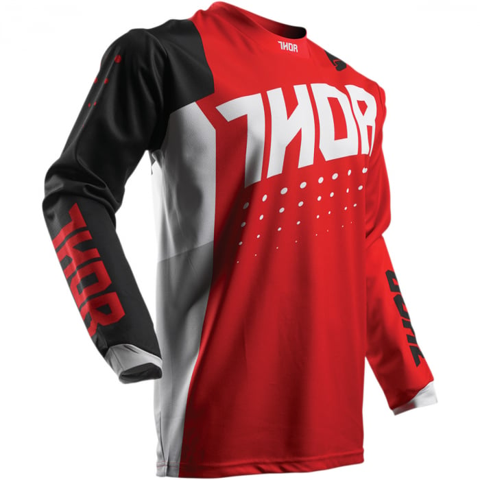 Tricou motocross Thor  S7 Plus AKV rosu negru, XL