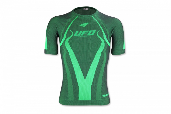Tricou termic Ufo Plast Camo, cu maneca scurta, verde, XXL