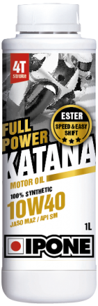 Ulei moto 4T Ipone Full Power Katana 10W40 100% Sintetic  ESTER - JASO MA2 - API SM, 4L