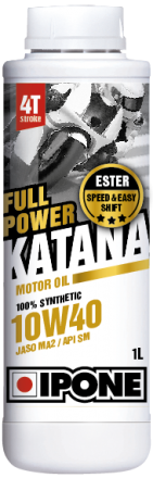 Ulei moto 4T Ipone Full Power Katana 10W40 100% Sintetic ESTER - JASO MA2 - API SM, 1L