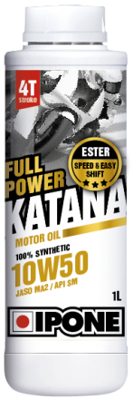 Ulei moto 4T Ipone Full Power Katana 10W50 100% Sintetic ESTER - JASO MA2 - API SM, 22L