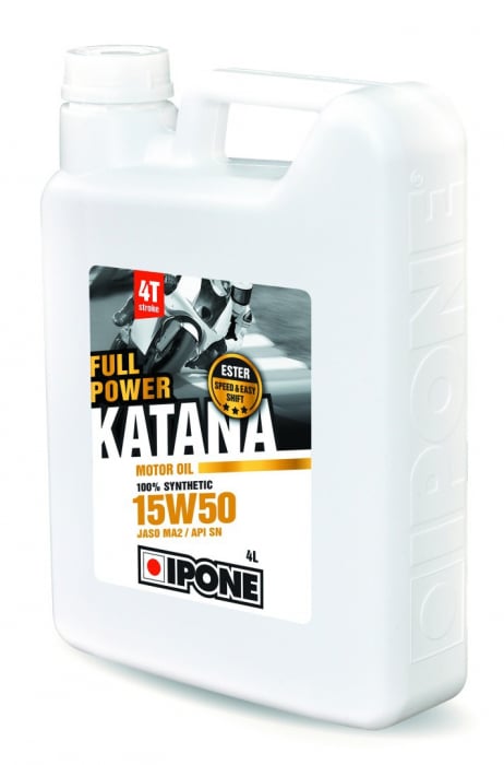 Ulei moto 4T Ipone Full Power Katana 15W50 100% Sintetic ESTER - JASO MA2 - API SM, 4L