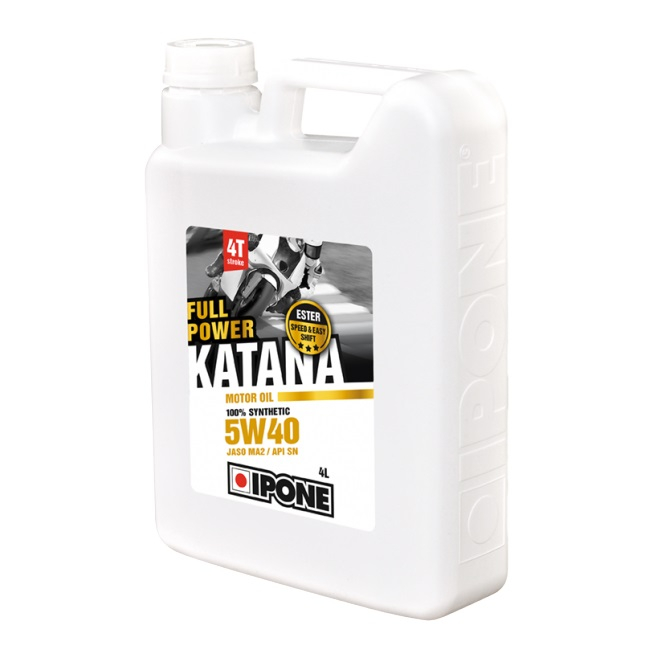 Ulei moto 4T Ipone Full Power Katana 5W40 100% Sintetic ESTER - JASO MA2 - API SM, 4L