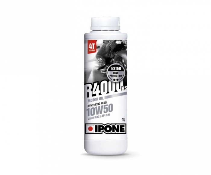 Ulei moto 4T Ipone R4000 RS 10W50 Sintetic Plus  ESTER - JASO MA2 - API SM, 1L