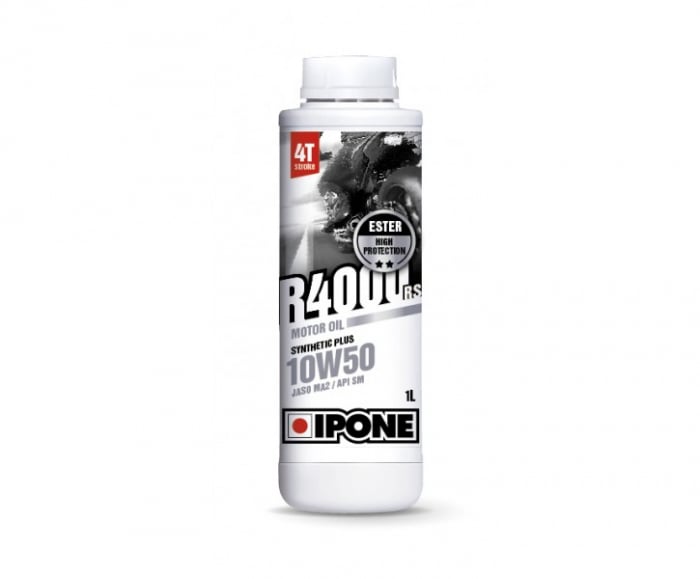 Ulei moto 4T Ipone R4000 RS 10W50 Sintetic Plus  ESTER - JASO MA2 - API SM, 1L