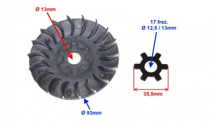 Variator fix fata, 50cc, 2T [3]