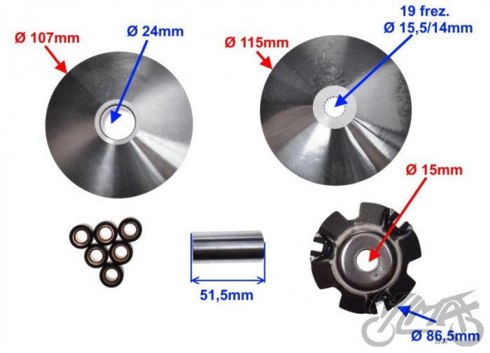 Variator fata complet si semifulie, standard [2]