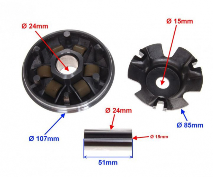 Variator fata GY6, 125cc [2]