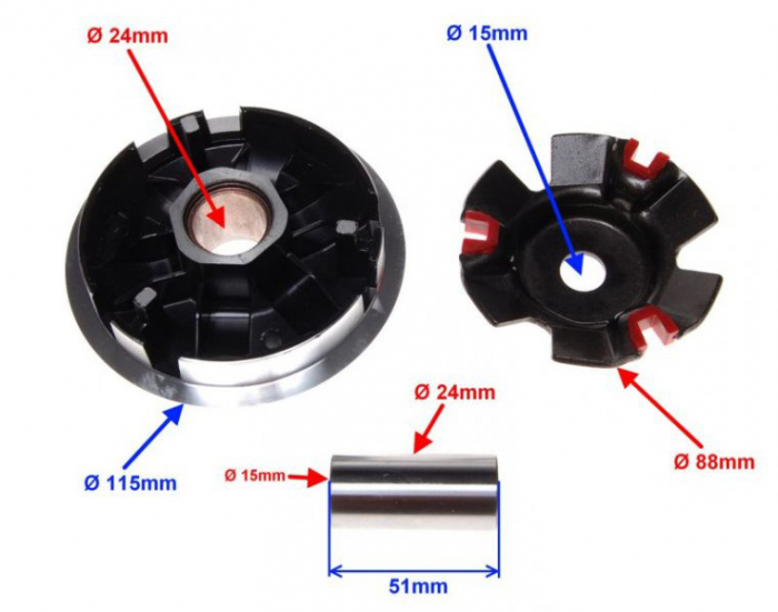 Variator fata si arcuri spate GY6-125, model Tuning [2]