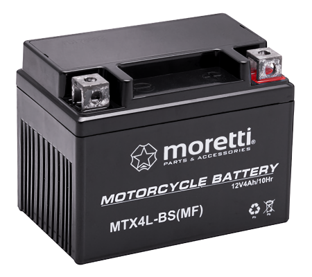 Electrica & Lumini - Acumulator Moretti 12V AGM (Gel) MTX4L-BS / MB4L-B