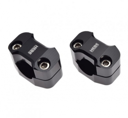 Adaptor inaltator ghidon moto, 22mm, culoare negru Hebe [2]