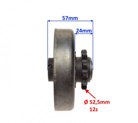 Ambreiaj complet Lifan, GoKart HONDA GX160 GX200 i LIFAN 160 200, lant 08A-1 [2]