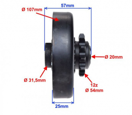 Ambreiaj complet Lifan, GoKart HONDA GX160 GX200 i LIFAN 160 200, lant 428 [2]