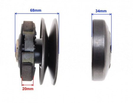Ambreiaj spate complet, scuter GY6-50cc, fulii, ambreiaj si oala [3]