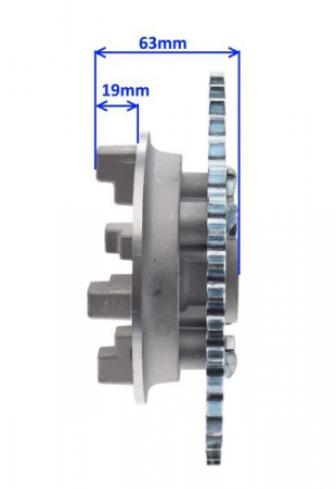 Ansamblu pinion transmisie spate, 42 dinti, pas 428, Shineray Xy125-10D [2]