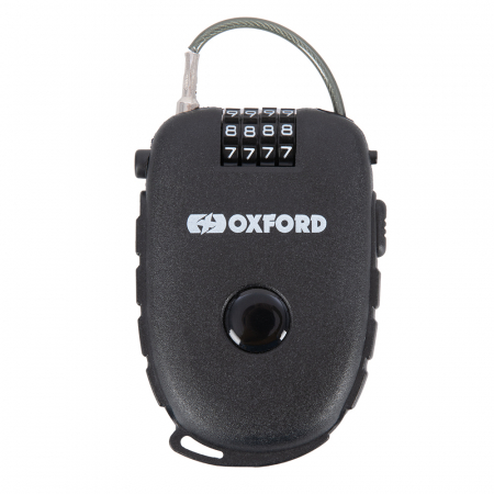 Transport & Depozitare - Antifurt retractabil Oxford cu cifru, culoare negru